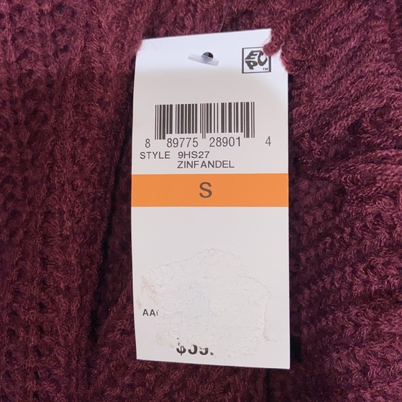 American Rag Juniors Tunic Cable Knit Sweater Zinfandel Purple S M XL XXL 9HS27 - Picture 4 of 10